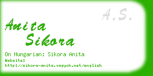 anita sikora business card